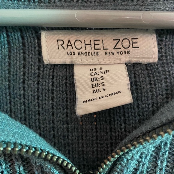 Blue Stripped Half Zip Sweater - Picture 5 of 6